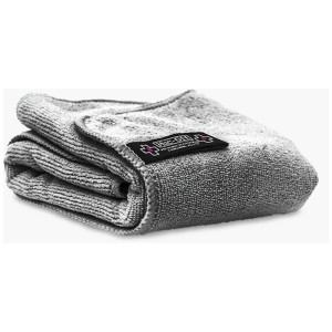 Chiffon de polissage microfibre gris Muc-Off pour entretien vélo, plié.