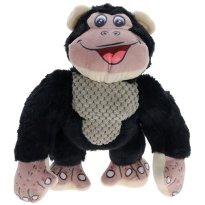 Mehrfarbiges Hundespielzeug Affe aus Polyester, 33x10,5x22cm, zum Apportieren, Spielen und Kuscheln.