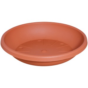 Soucoupe Geli Cylindro, env. Ø 21 cm, terracotta, en plastique.