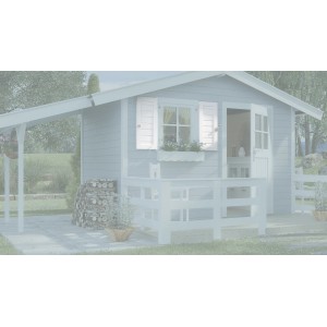 Volet WEKA, 2 faces, blanc, 69x79 cm, accessoire pour fenêtre d'abri de jardin.