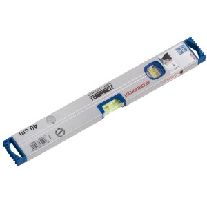 Niveau à bulle LUX Comfort, 40 cm, avec bulle horizontale et verticale pour une mesure précise.