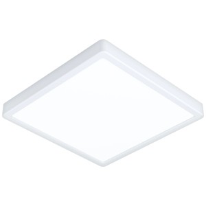Plafonnier LED carré blanc Eglo Fueva 6, 29x29 cm.