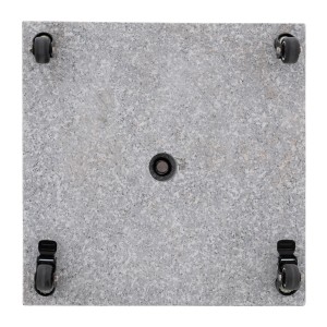 Base in granito Doppler myZone Rollbar, 40 kg, grigia, con ruote e supporto per ombrellone.