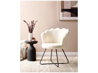 Beliani Fauteuil  Lovelock Bouclé Blanc