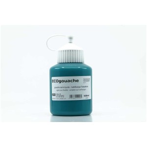 Pébéo Plakatfarbe Ecogouache Smaragdgrün, 500ml Flasche für Künstlerbedarf.