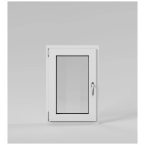 Fenêtre oscillo-battante Roro blanche, DIN gauche, 60x100 cm. Fenêtre en PVC avec poignée.