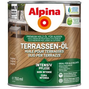 Alpina Terrassen-Öl Bangkirai 750ml für die Holzpflege im Außenbereich.