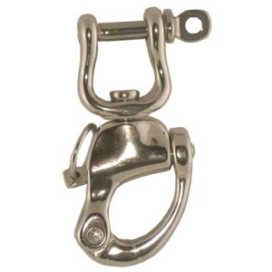 Grillo a scatto in acciaio inox argentato da 70 mm per barche a vela e industria.