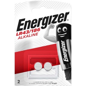 Energizer 186 batterie a bottone, confezione da 2 alcaline al manganese.