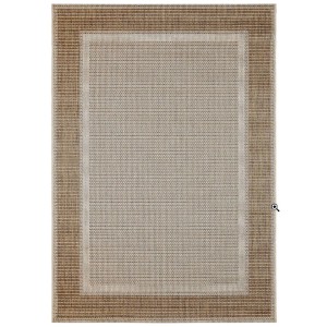 Tappeto Andiamo Arizona beige, 133x190 cm, moderno tappeto a tessitura piatta per interni ed esterni.