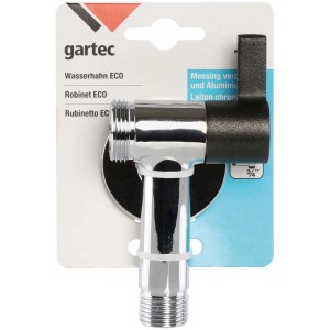 Gartec Aquajet Robinet Eco Single, noir, en laiton, pour systèmes d'eau froide.