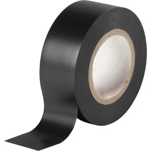 Nastro isolante nero, 18 mm x 10 m, per isolamento e riparazione cavi.