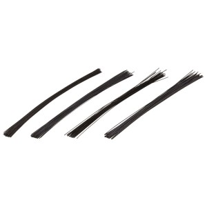 Glorex Steckdraht geglüht, 15 schwarze Drähte 1,2 mm x 30 cm für Floristik & Basteln. Biegsames Basismaterial.