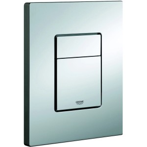 Placca di comando WC Grohe QuickFix Even cromata per doppio scarico.
