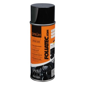 Foliatec Spray Pellicola Nero Lucido, bomboletta da 400 ml per esterni.