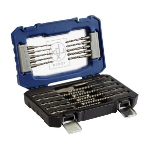 Set di punte e scalpelli LUX SDS-Plus, 20 pezzi in valigetta blu.