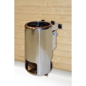 Poêle de sauna Weka 3,6 kW Compact, poêle en acier inoxydable pour saunas finlandais, adapté aux cabines de sauna jusqu'à 5 m³.