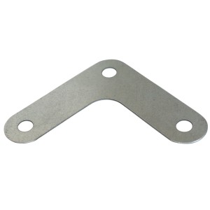 Squadretta angolare zincata 70x70 mm per scaffali, per maggiore stabilità.