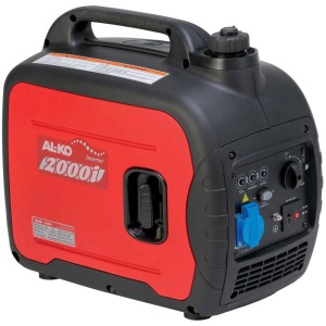 Groupe électrogène AL-KO Inverter 2000i avec réservoir de 4 litres, rouge/noir, pour jardin et camping.