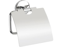 Wenko Toilettenpapierhalter Cuba Chrom mit Deckel
