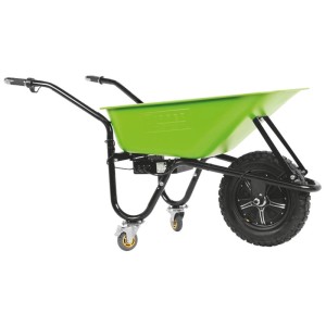 Zipper Elektrische Schubkarre ZI-EWB500LI, grün, 75 l Volumen, max. 150 kg Last.