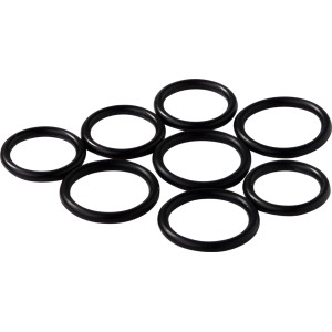 Kit de joints toriques KÖRO, 8 pièces, pour raccords de tuyaux, NBR, pour l'étanchéité dans le jardin.