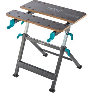 Wolfcraft Master 650 Ergo banco da lavoro: Tavolo di serraggio e lavoro regolabile in altezza con telaio in tubolare d'acciaio.