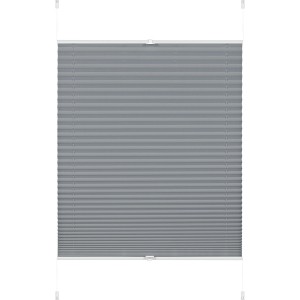 Gardinia Easy Fix store plissé Greta, tendu, bleu fumé, 50x130cm, occultant.