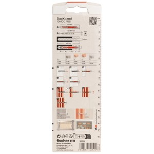 Fischer DuoXpand FUS 10x100 tasselli con vite, set da 4 per calcestruzzo e muratura.