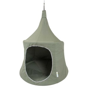 Tenda sospesa TreePod Lounger 4 verde, ideale per rilassarsi in giardino o in casa.