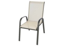 Stapelstuhl Metall Beige
