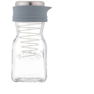 Kilner shaker per condimenti, vetro/acciaio inox, 500 ml, utensile da cucina per miscelare e servire.