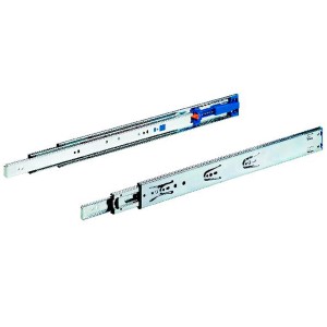 Guide a estrazione totale Hettich 450 mm, acciaio cromato, con Silent System per cassetti.