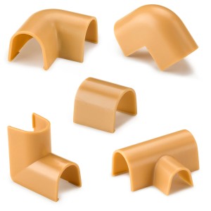 Raccords pour goulottes Cablefix, beige, lot de 10 pièces, formes variées pour goulottes 7 mm.