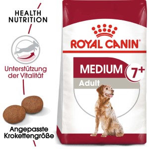 Royal Canin Medium Adult 7+ cibo secco per cani di taglia media 7+ anni, confezione da 4 kg.