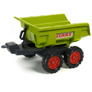 Falk Claas Super Dumper Ribaltabile Misura L-XXL per trattori per bambini, verde con cerchi rossi.