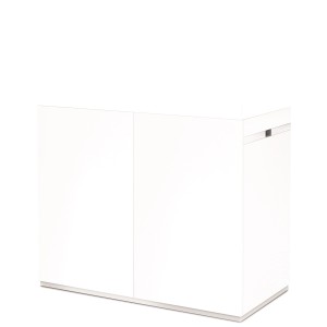Meuble aquarium blanc Oase Aquarium Scaperline 100, design sans poignée.