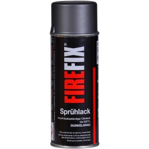 Firefix Peinture aérosol gris foncé pour poêles, résistant à la chaleur jusqu'à 600°C.