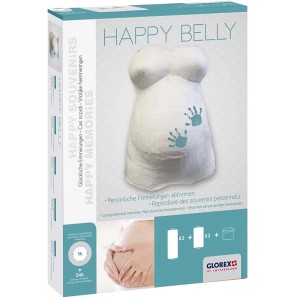 Kit cadeau Happy Belly pour moulage du ventre, souvenir de grossesse unique.