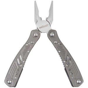 Wolfcraft Multitool 13en1, set d'outils argenté avec pinces, tournevis et plus.