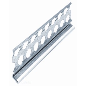 Profilo per intonaco zoccolatura, 14 mm x 2500 mm, per delimitare le superfici intonacate nella zona dello zoccolo.