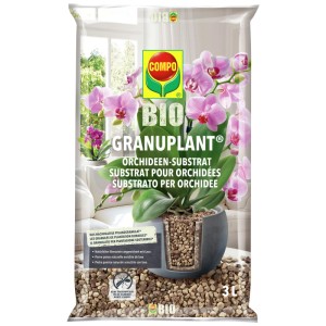 Compo Bio Substrato per Orchidee, terriccio per orchidee senza torba con pomice e lava in sacco da 3L.