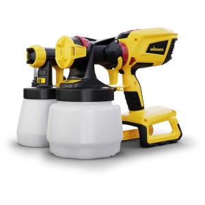 Sistema di verniciatura a spruzzo a batteria Wagner W 600 Flexio con due ugelli, giallo/nero.