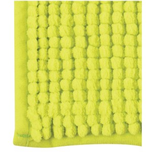 Tappeto bagno verde MSV Chenille, 40x60 cm, con superficie strutturata e rivestimento antiscivolo.