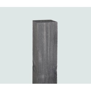 Poteau de clôture gris, scié brut, 2 m, traité pour usage extérieur.