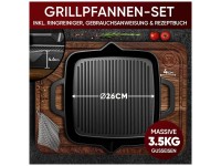 Gusskönig Grillpfanne Schwarz 26 cm