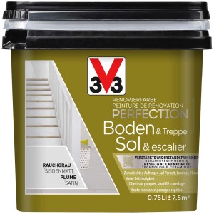 Eimer Bodenfarbe Reno Perfektion Rauchgrau für Böden und Treppen im Innenbereich.