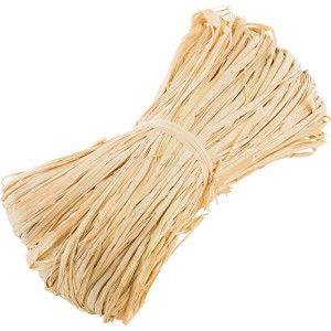 Raphia naturel, 100g, pour travaux de reliure décoratifs et bricolage au jardin et à la maison.