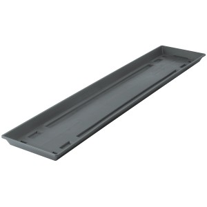 Soucoupe standard Geli anthracite, env. 80 cm, en plastique pour jardinières.