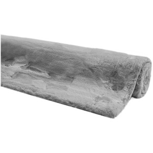 Tappeto grigio Loano, 120x170 cm, arrotolato. Tappeto moderno e facile da pulire per spazi abitativi.